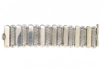 Art Deco Wide Silver Bracelet