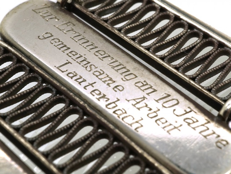 Art Deco Wide Silver Bracelet