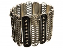 Art Deco Wide Silver Bracelet