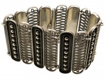 Art Deco Wide Silver Bracelet