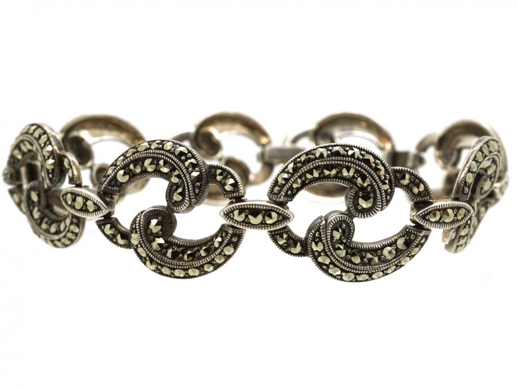 Art Deco Silver & Marcasite Bracelet