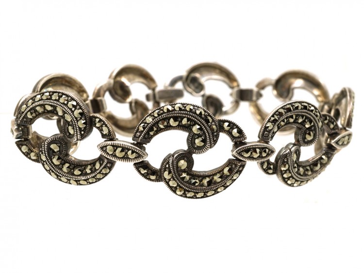 Art Deco Silver & Marcasite Bracelet