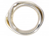 Silver Wide Coiled Ring