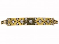 Edwardian 15ct Gold Bangle Set With Diamonds