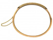 Edwardian 15ct Gold Bangle Set With Diamonds