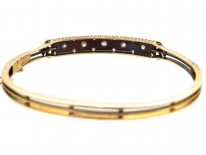 Edwardian 15ct Gold Bangle Set With Diamonds