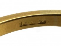 Edwardian 18ct Gold Three Stone Diamond Crossover Ring