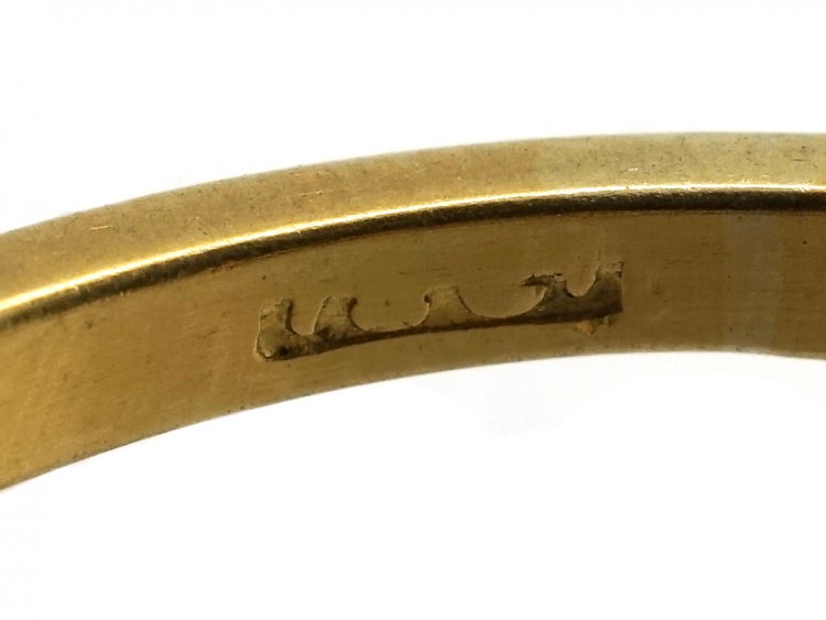 Edwardian 18ct Gold Three Stone Diamond Crossover Ring
