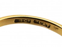 Edwardian 18ct Gold Ruby & Diamond Heart Ring