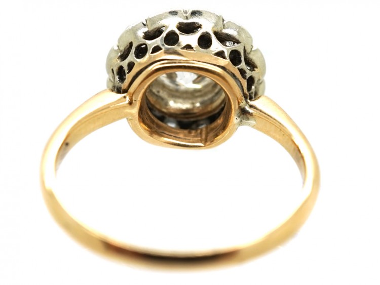Edwardian 18ct Gold & Platinum, Diamond Cluster Ring