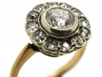 Edwardian 18ct Gold & Platinum, Diamond Cluster Ring