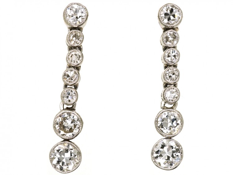 Edwardian Diamond Drop Earrings
