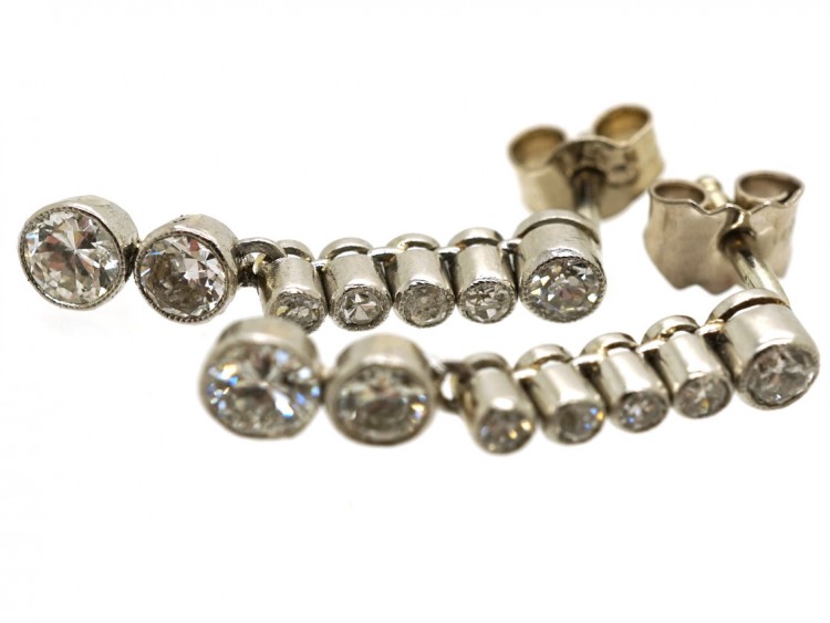 Edwardian Diamond Drop Earrings