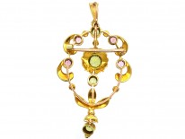 Edwardian 15ct Gold Suffragette Pendant in Original Case