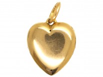 15ct Gold, Diamond & Natural Split Pearl Pave Set Heart Pendant