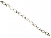 Art Deco Silver & Marcasite Figure of Eight Design Bracelet