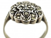 Silver & Marcasite Cluster Ring