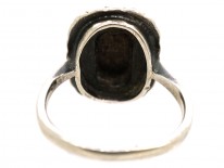 Art Deco Silver, Marcasite & Haematite Ring