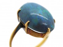 Art Deco 18ct Gold & Black Opal Ring