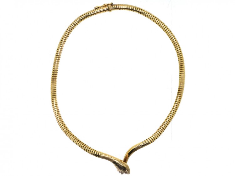 9ct Gold Snake Necklace