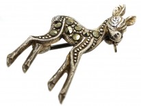 Tiny Silver & Marcasite Bambi Brooch