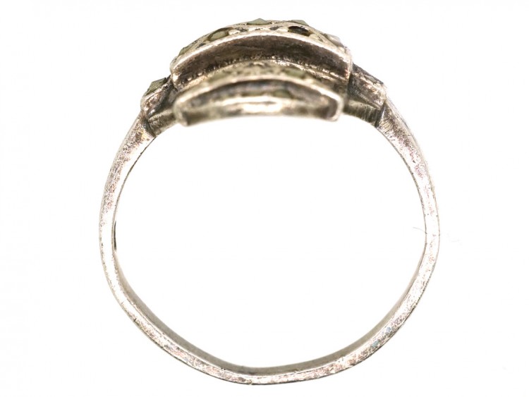 Art Deco Silver & Marcasite Rectangular Ring