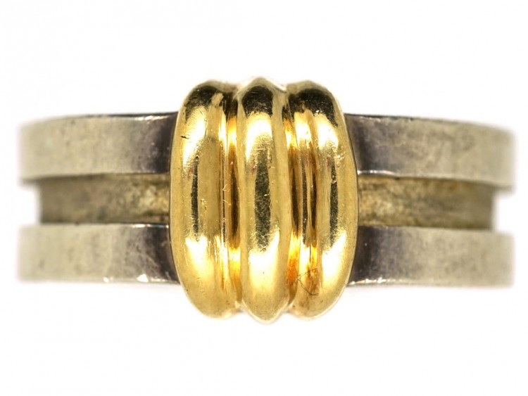 Tiffany Silver & Gold Coil Ring