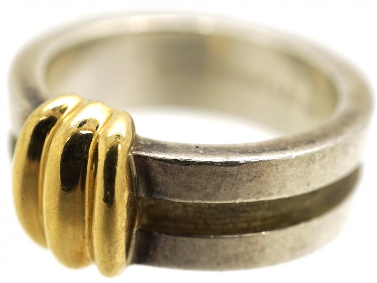 Tiffany Silver & Gold Coil Ring