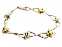 Tiffany Silver & Gold Knot Bracelet By Paloma Picasso