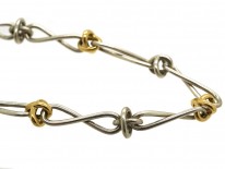 Tiffany Silver & Gold Knot Necklace By Paloma Picasso