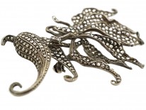 Silver & Marcasite Fantasy Brooch