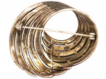 Silver & Marcasite Swirly Brooch