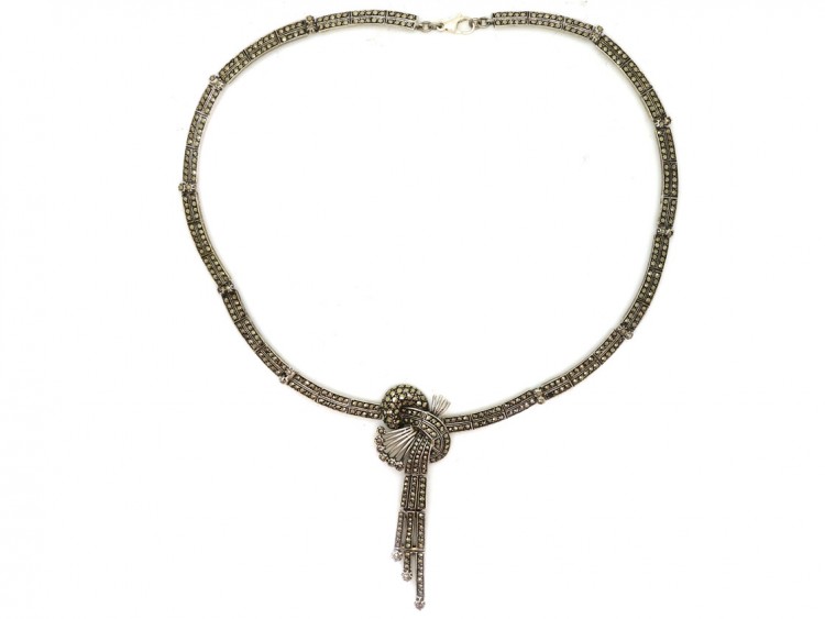 1950s Silver & Marcasite Necklace