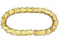 Silver Gilt & Green Enamel Tulip Design Necklace