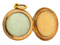 Edwardian 18ct Gold Round Locket Set With A Diamond