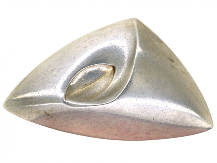 Silver Modernist Brooch