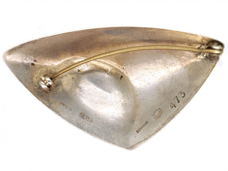 Silver Modernist Brooch