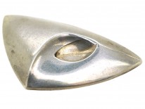 Silver Modernist Brooch