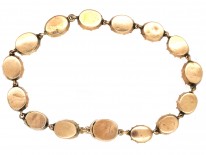 Georgian Gold & Flat Cut Garnet Bracelet