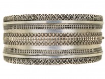 Victorian Etruscan Work Silver Bangle