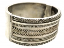 Victorian Etruscan Work Silver Bangle