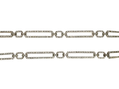 Art Deco Silver & Paste Long Chain Necklace