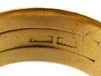 Victorian 18ct Gold, Ruby & Diamond Double Snake Ring