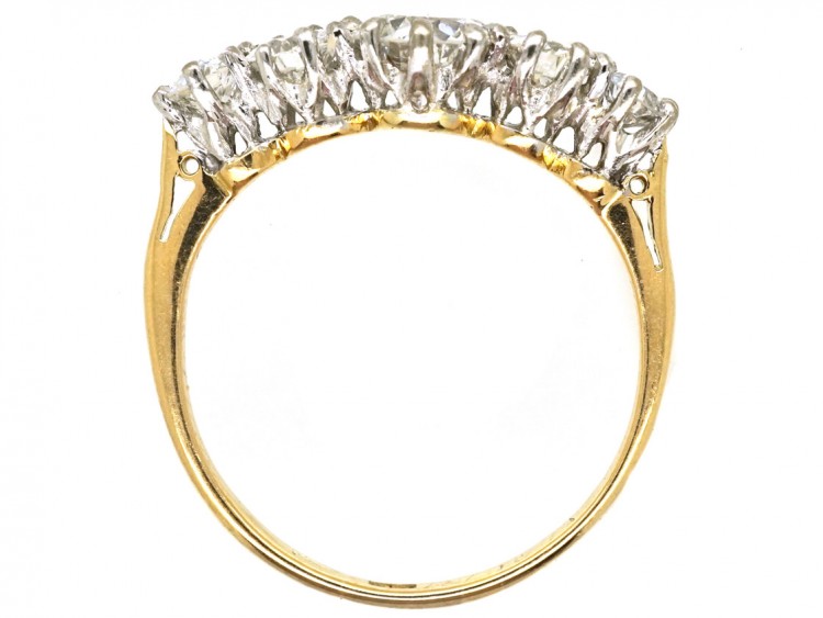 18ct Gold & Platinum, Diamond Five Stone Ring