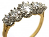 18ct Gold & Platinum, Diamond Five Stone Ring