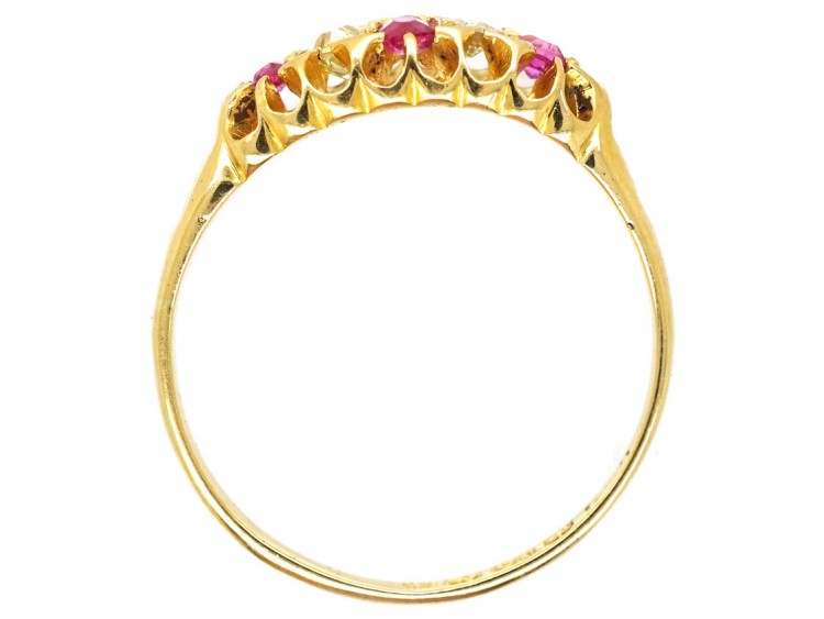 Victorian 18ct Gold, Diamond & Ruby Ring
