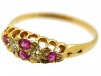 Victorian 18ct Gold, Diamond & Ruby Ring