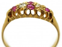 Victorian 18ct Gold, Diamond & Ruby Ring