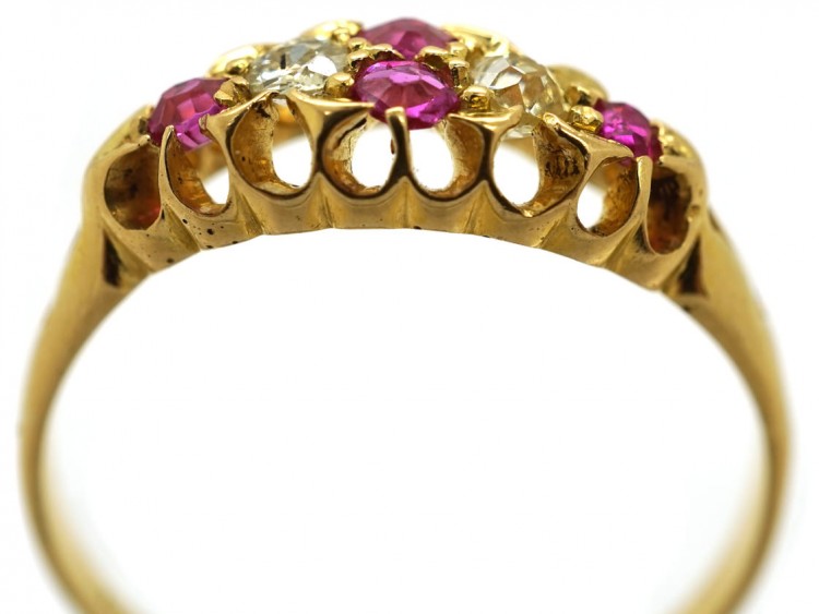 Victorian 18ct Gold, Diamond & Ruby Ring