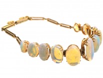 Edwardian 9ct Gold & Opal Bracelet